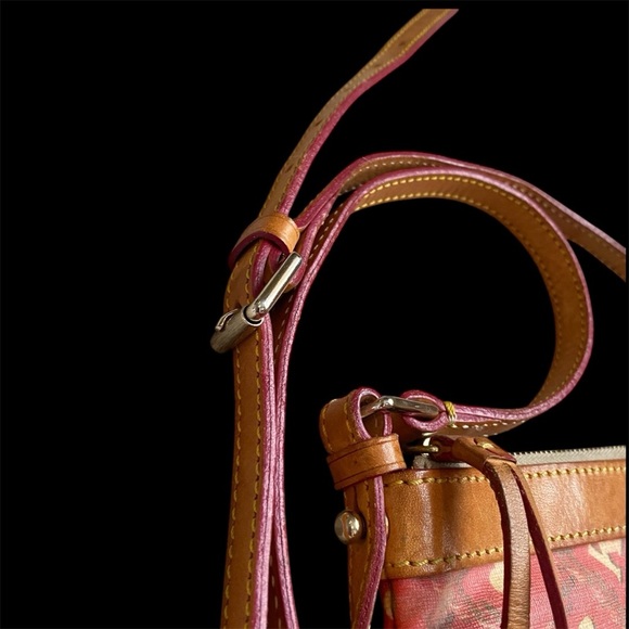 Dooney & Bourke Red and Tan Crossbody Bag - Picture 9 of 9